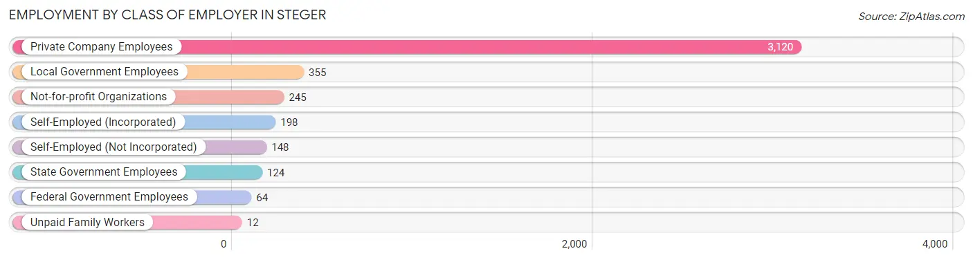 Employment by Class of Employer in Steger