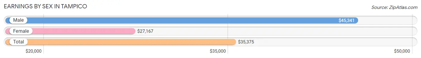 Earnings by Sex in Tampico