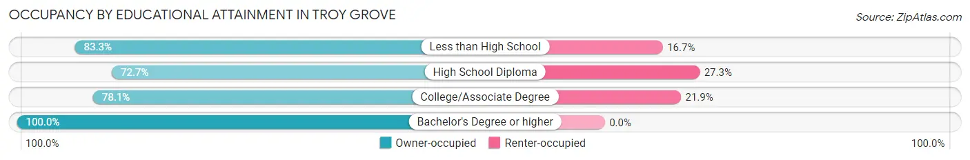 Occupancy by Educational Attainment in Troy Grove