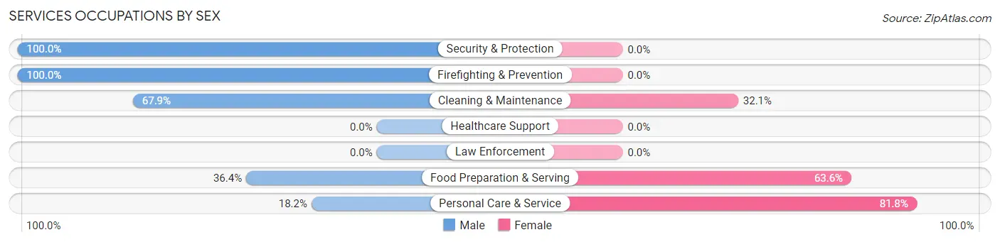 Services Occupations by Sex in Wamac