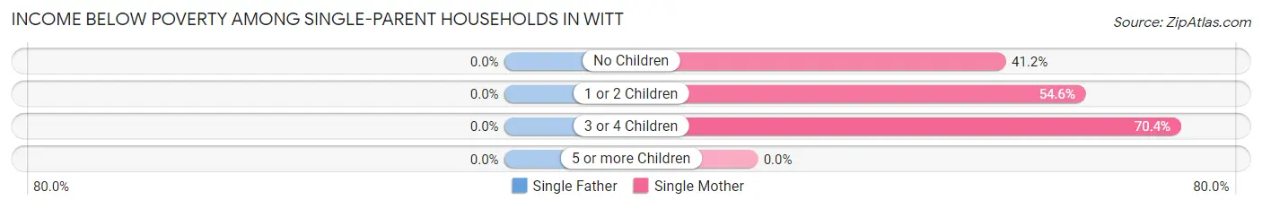 Income Below Poverty Among Single-Parent Households in Witt