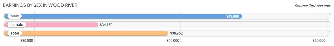 Earnings by Sex in Wood River