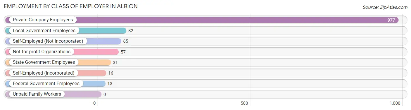 Employment by Class of Employer in Albion