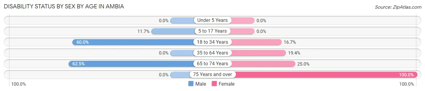 Disability Status by Sex by Age in Ambia