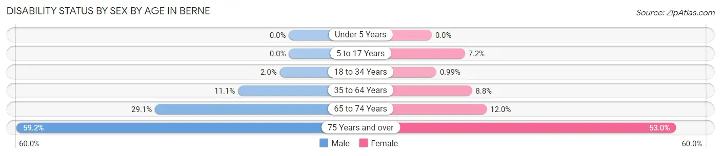Disability Status by Sex by Age in Berne