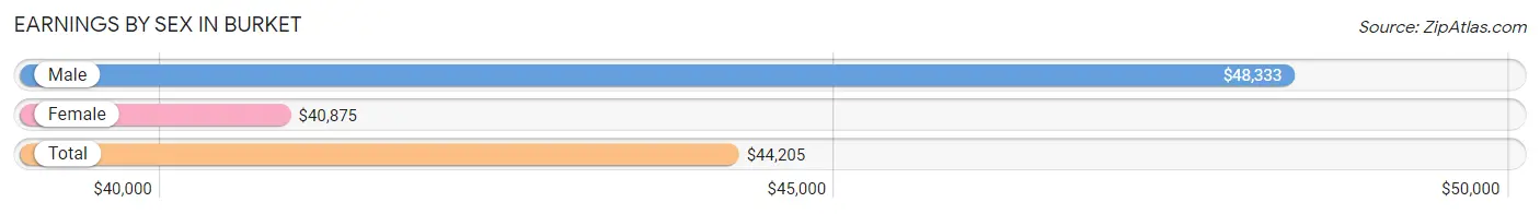 Earnings by Sex in Burket