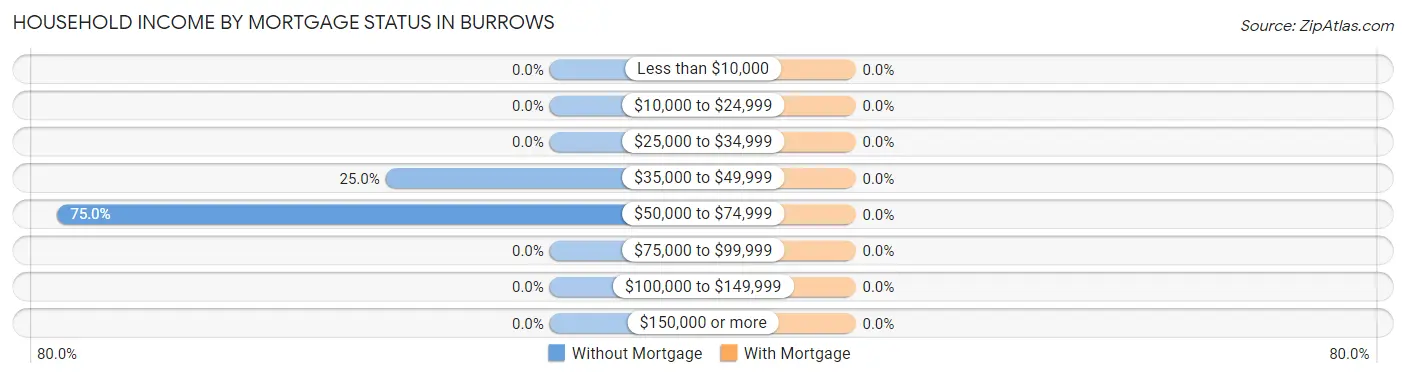 Household Income by Mortgage Status in Burrows