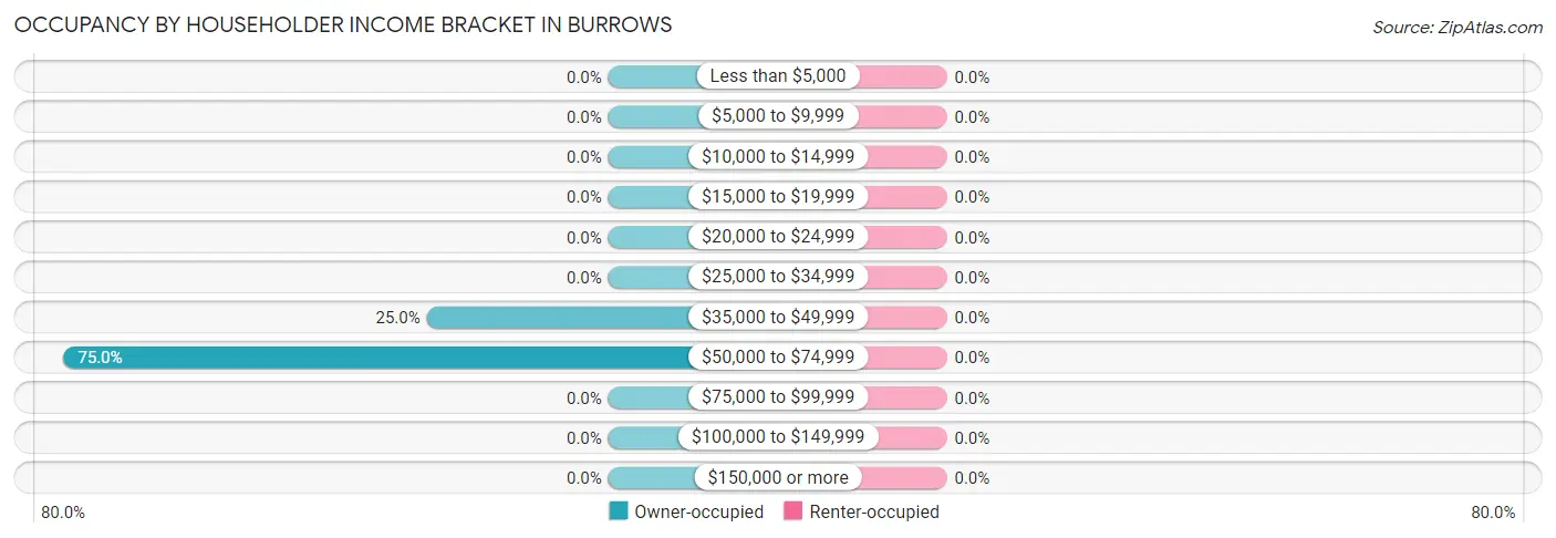 Occupancy by Householder Income Bracket in Burrows