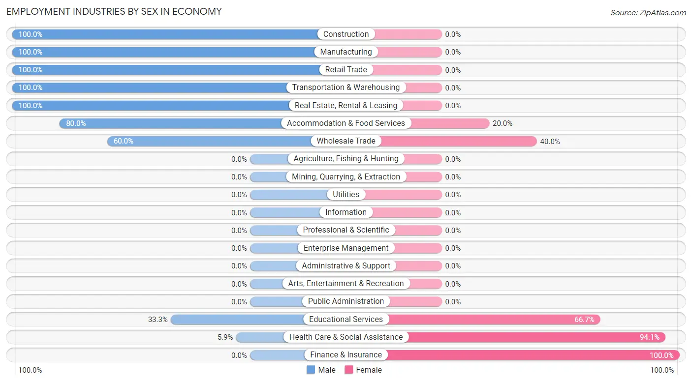 Employment Industries by Sex in Economy