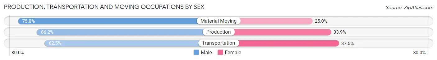 Production, Transportation and Moving Occupations by Sex in Fairview Park