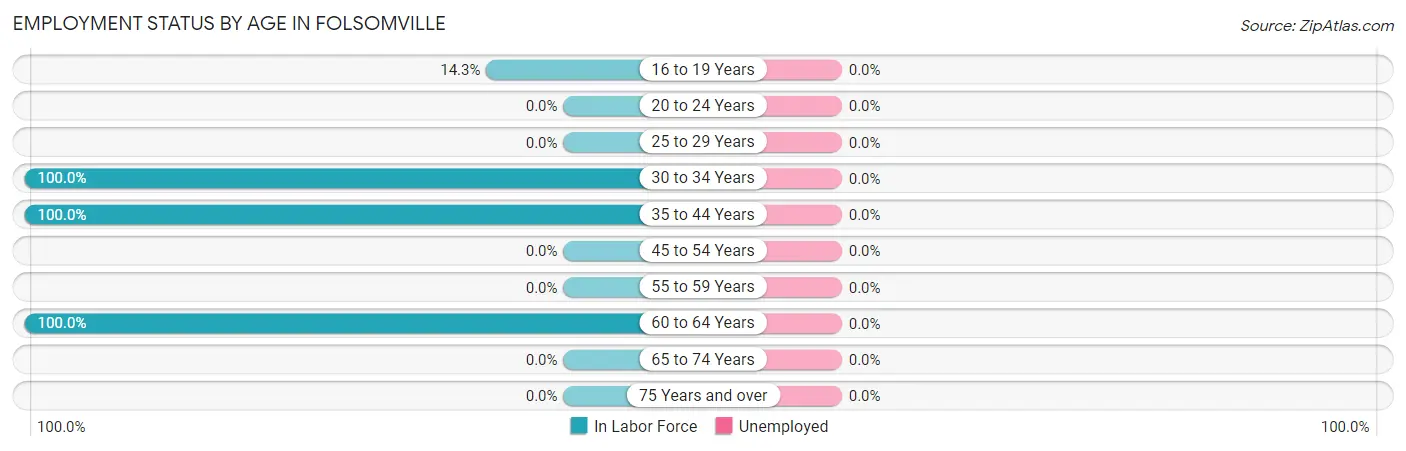 Employment Status by Age in Folsomville