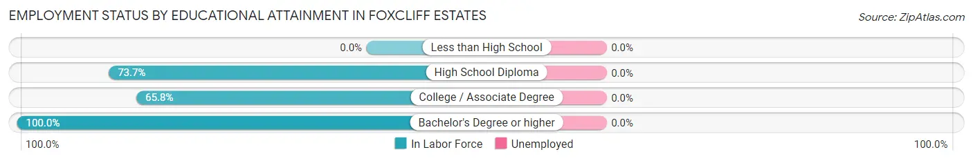 Employment Status by Educational Attainment in Foxcliff Estates