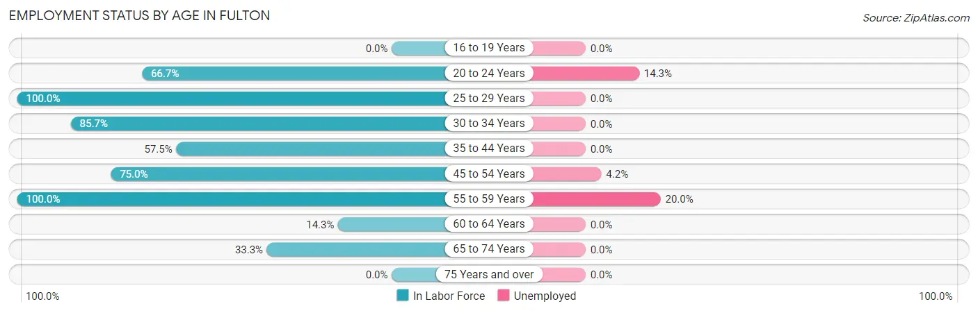 Employment Status by Age in Fulton