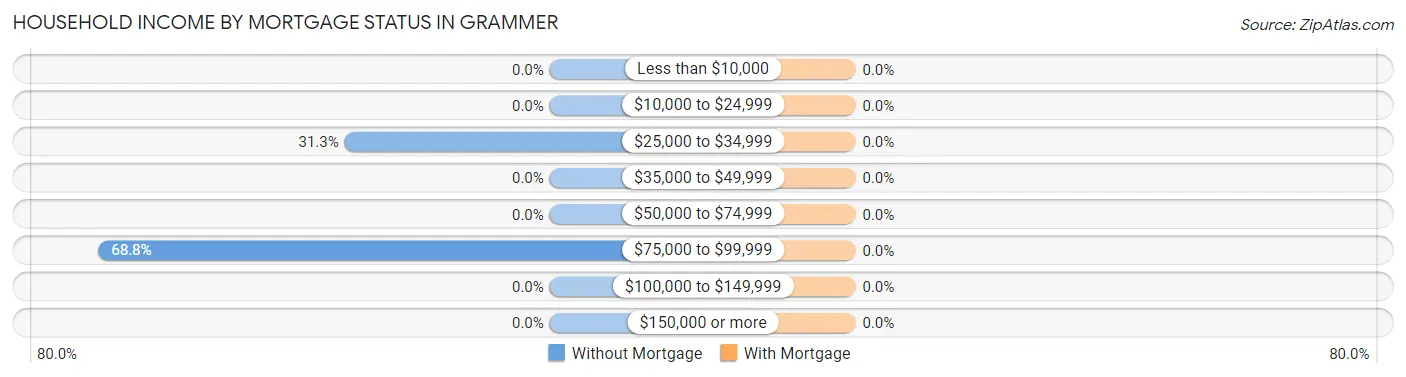 Household Income by Mortgage Status in Grammer