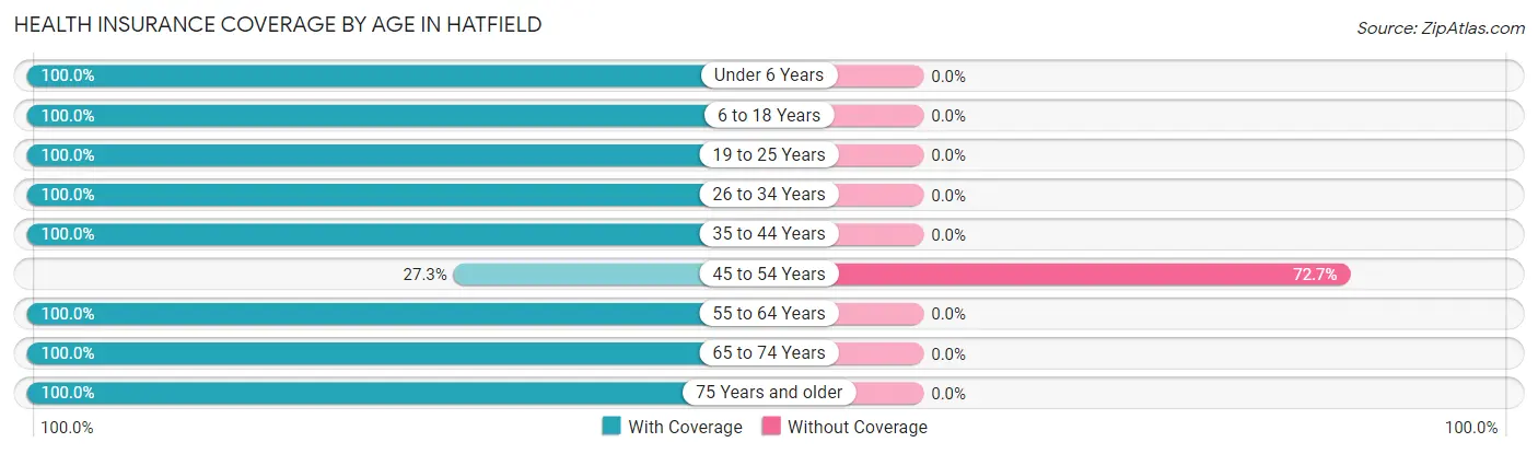 Health Insurance Coverage by Age in Hatfield