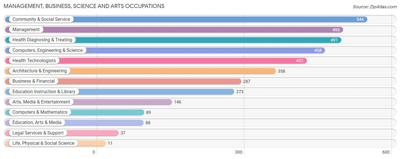 Management, Business, Science and Arts Occupations in Huntertown