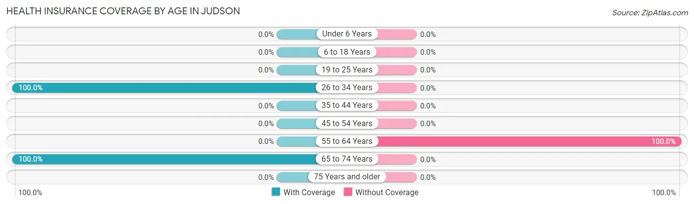Health Insurance Coverage by Age in Judson