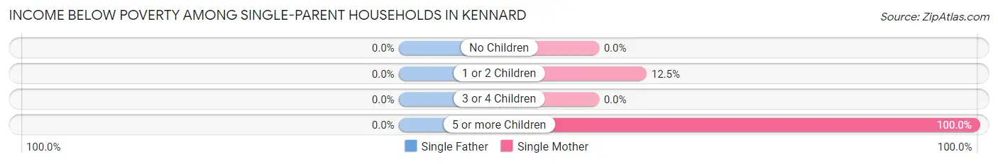 Income Below Poverty Among Single-Parent Households in Kennard