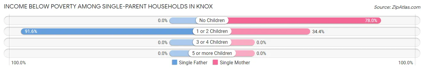 Income Below Poverty Among Single-Parent Households in Knox