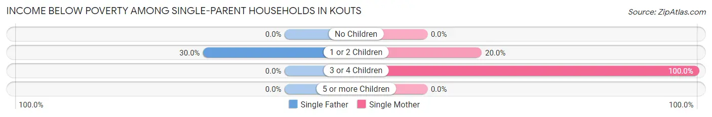 Income Below Poverty Among Single-Parent Households in Kouts