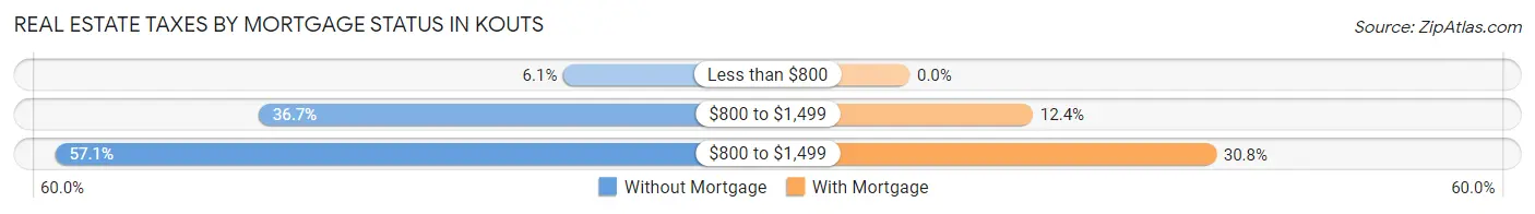 Real Estate Taxes by Mortgage Status in Kouts