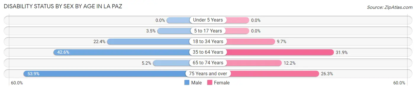 Disability Status by Sex by Age in La Paz