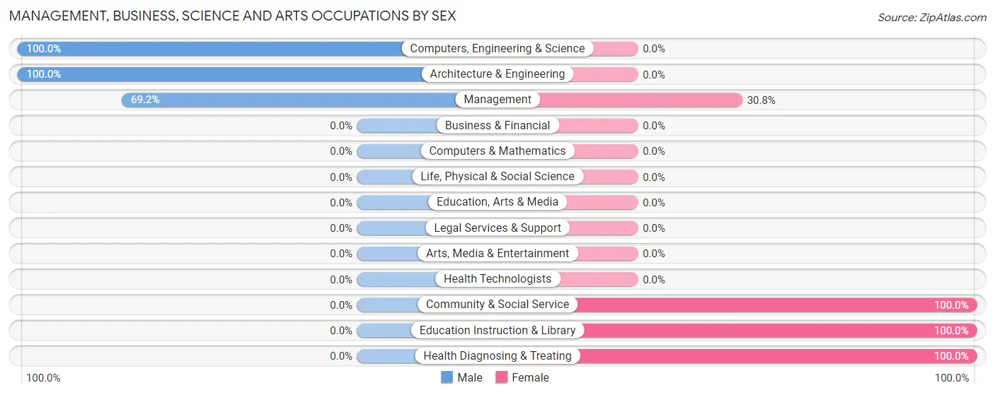 Management, Business, Science and Arts Occupations by Sex in Lagro