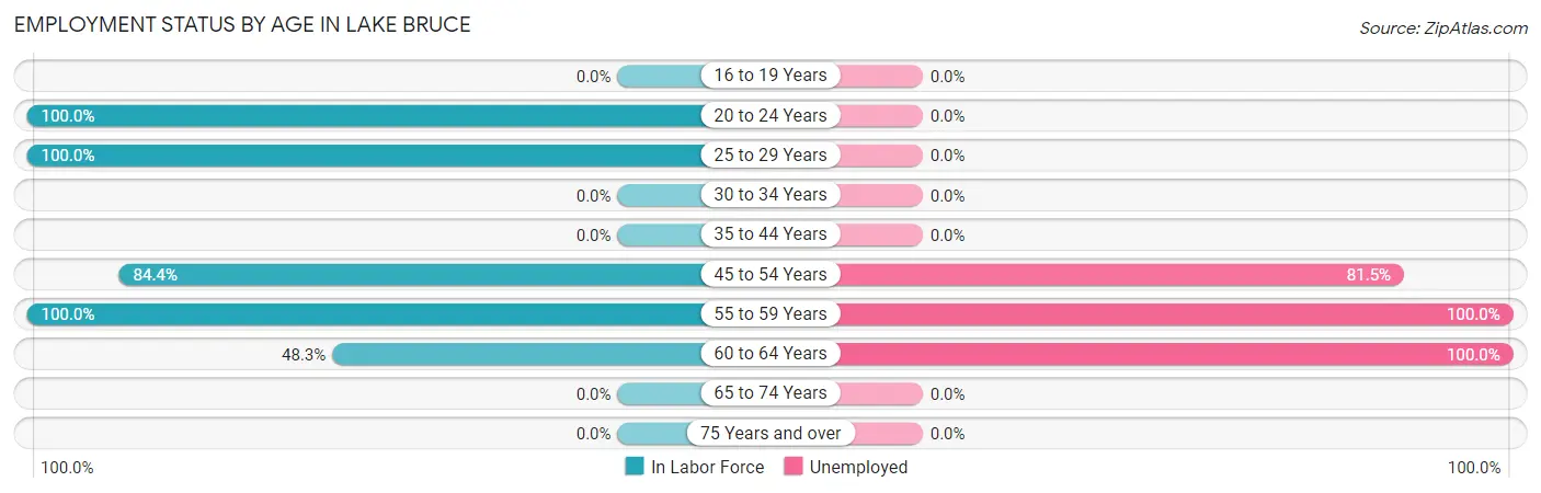 Employment Status by Age in Lake Bruce