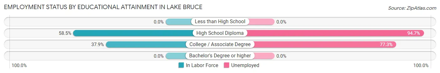 Employment Status by Educational Attainment in Lake Bruce