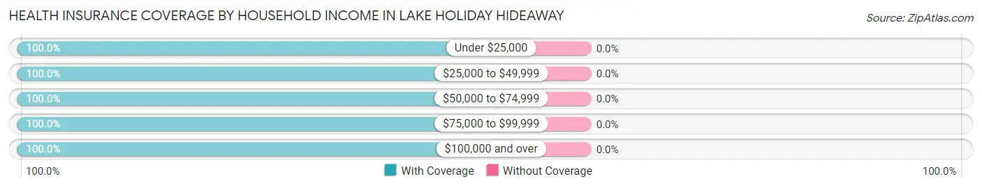 Health Insurance Coverage by Household Income in Lake Holiday Hideaway