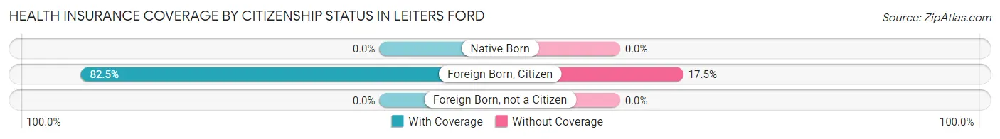 Health Insurance Coverage by Citizenship Status in Leiters Ford