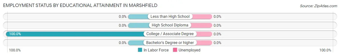 Employment Status by Educational Attainment in Marshfield