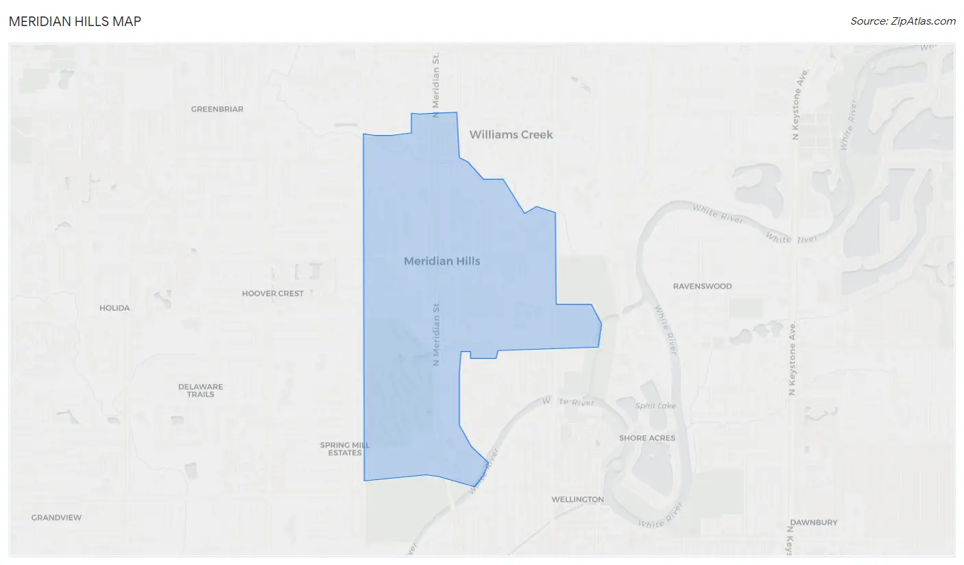 Meridian Hills Map