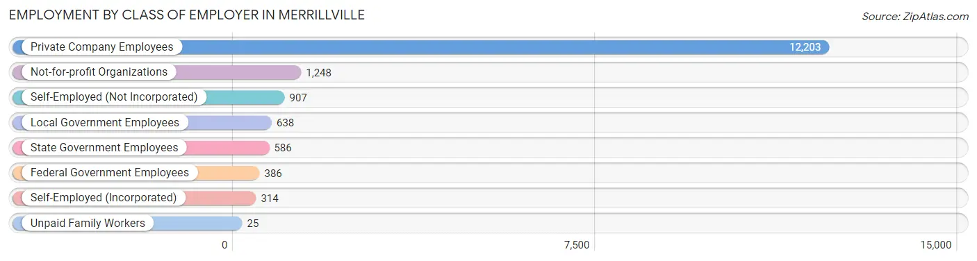 Employment by Class of Employer in Merrillville