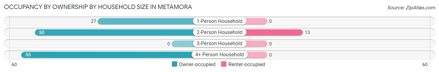 Occupancy by Ownership by Household Size in Metamora