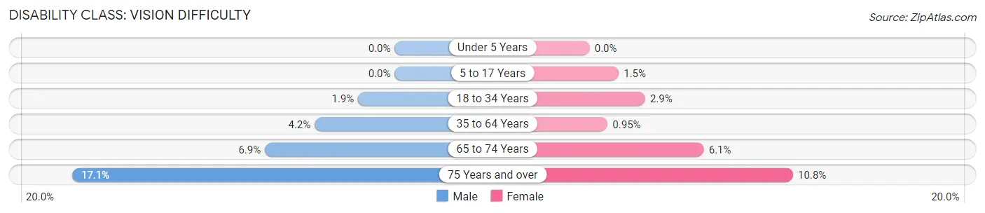 Disability in Mishawaka: <span>Vision Difficulty</span>