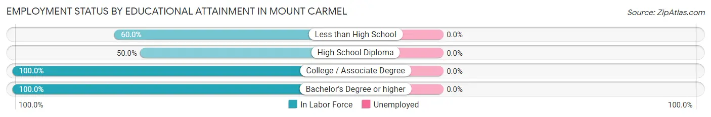 Employment Status by Educational Attainment in Mount Carmel