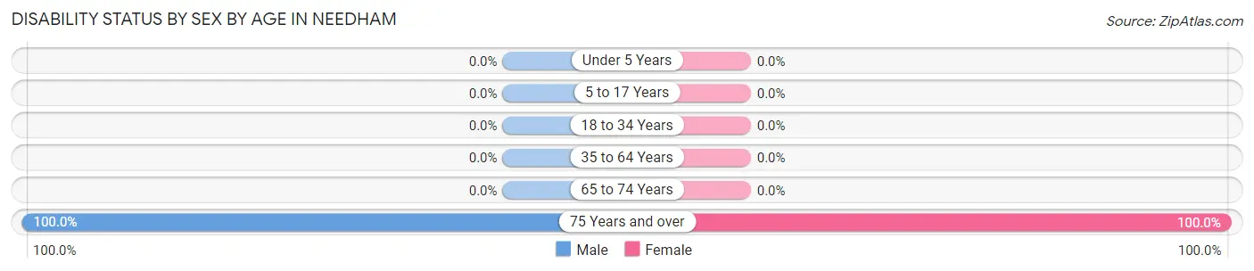 Disability Status by Sex by Age in Needham