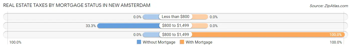 Real Estate Taxes by Mortgage Status in New Amsterdam
