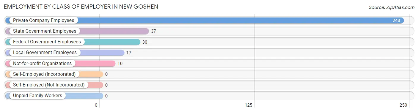 Employment by Class of Employer in New Goshen