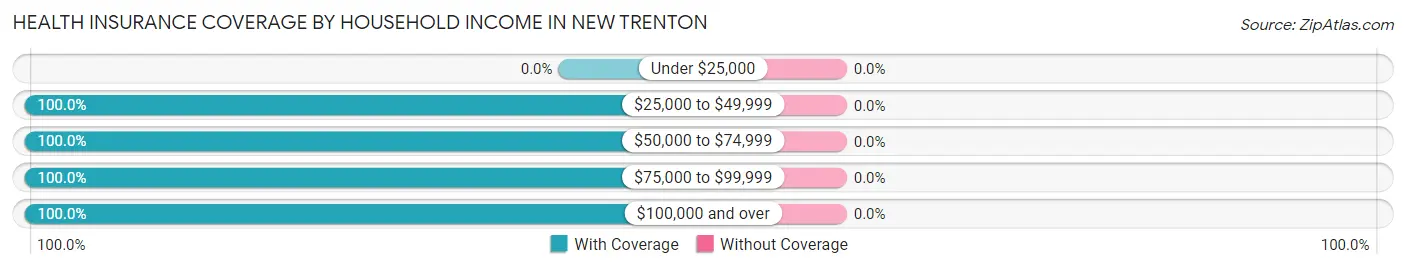 Health Insurance Coverage by Household Income in New Trenton