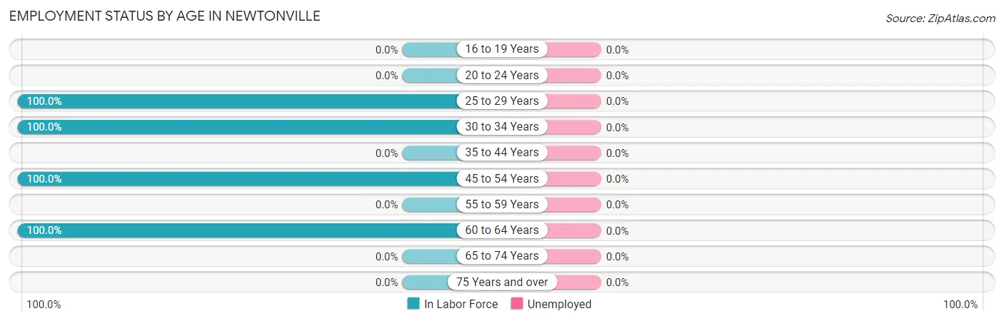 Employment Status by Age in Newtonville