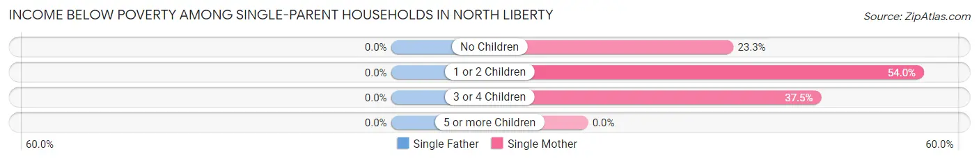Income Below Poverty Among Single-Parent Households in North Liberty