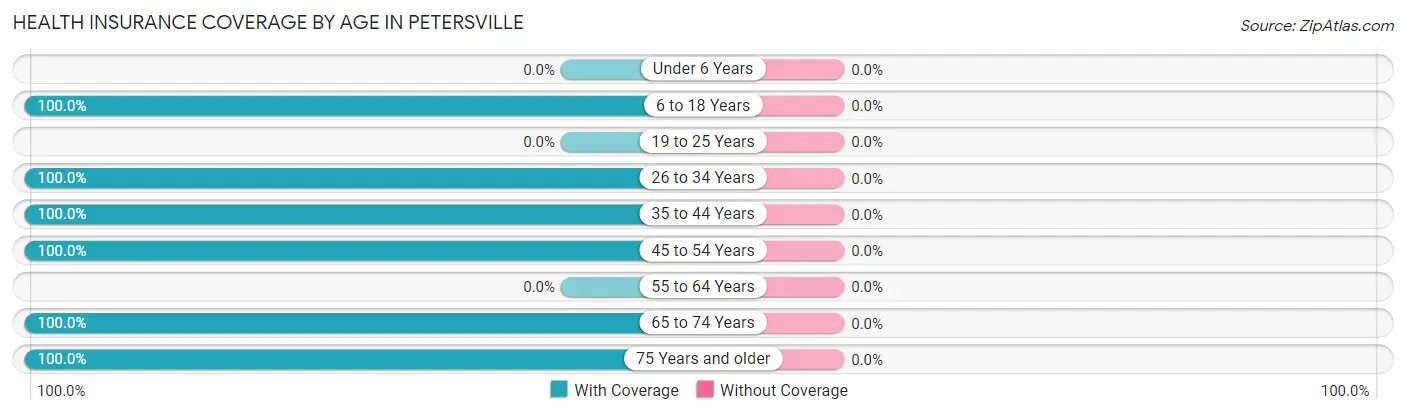 Health Insurance Coverage by Age in Petersville