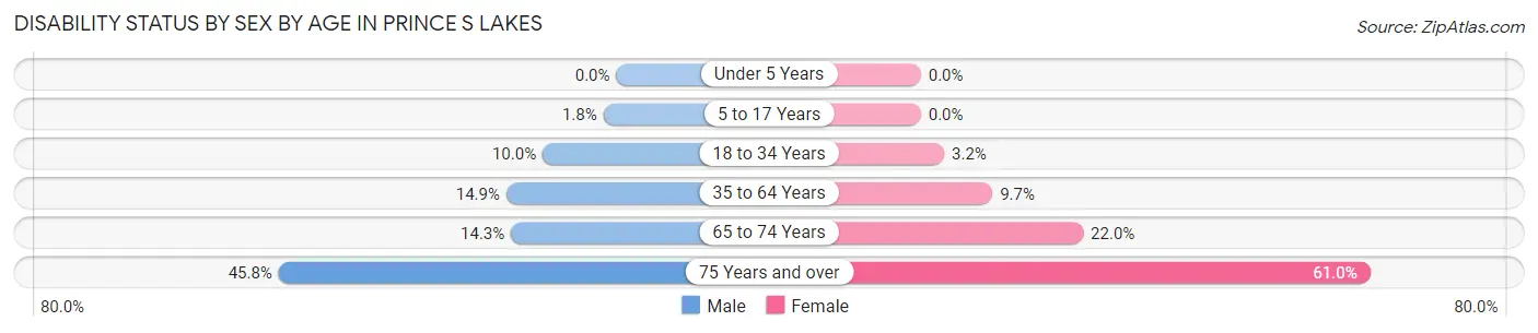 Disability Status by Sex by Age in Prince s Lakes