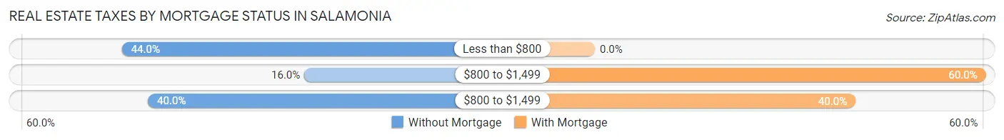 Real Estate Taxes by Mortgage Status in Salamonia