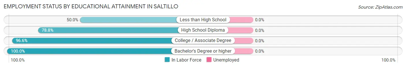 Employment Status by Educational Attainment in Saltillo