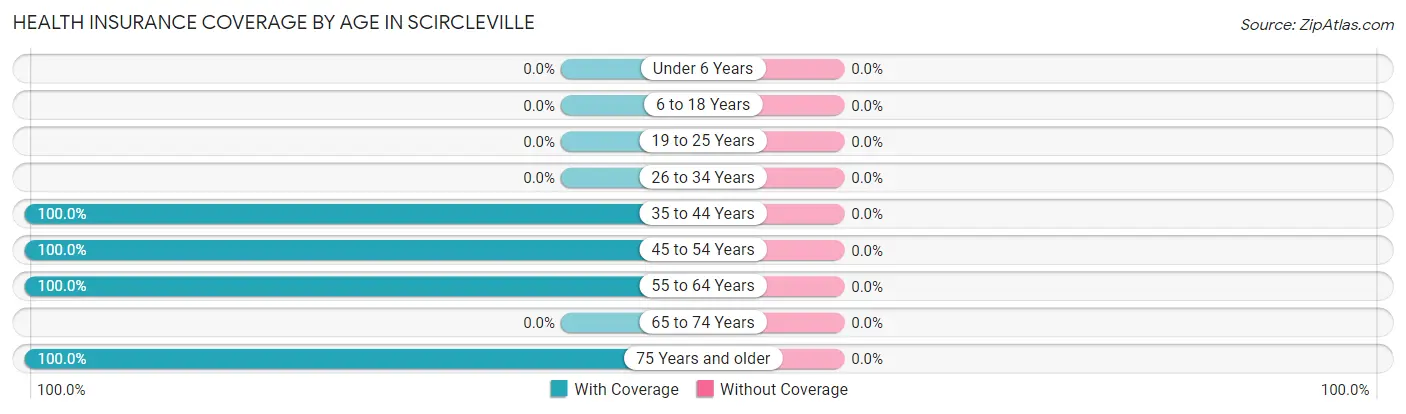 Health Insurance Coverage by Age in Scircleville