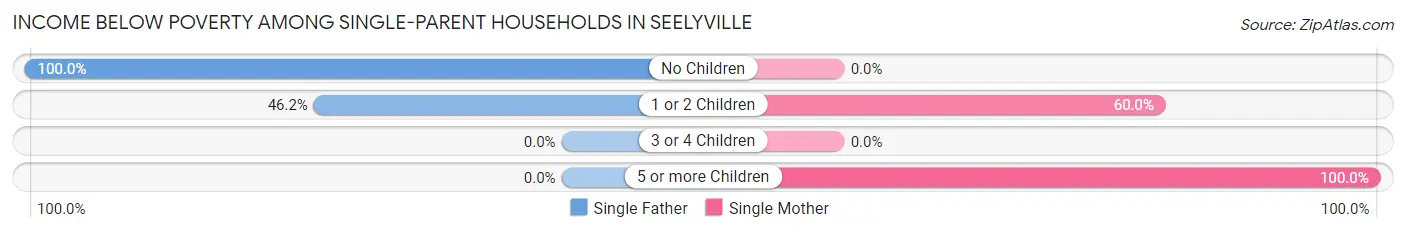 Income Below Poverty Among Single-Parent Households in Seelyville