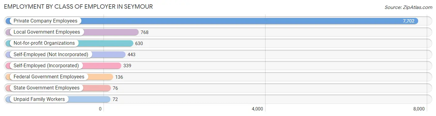 Employment by Class of Employer in Seymour